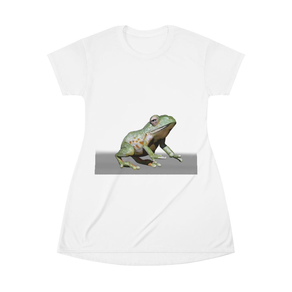 Frog All Over Print T-Shirt Dress