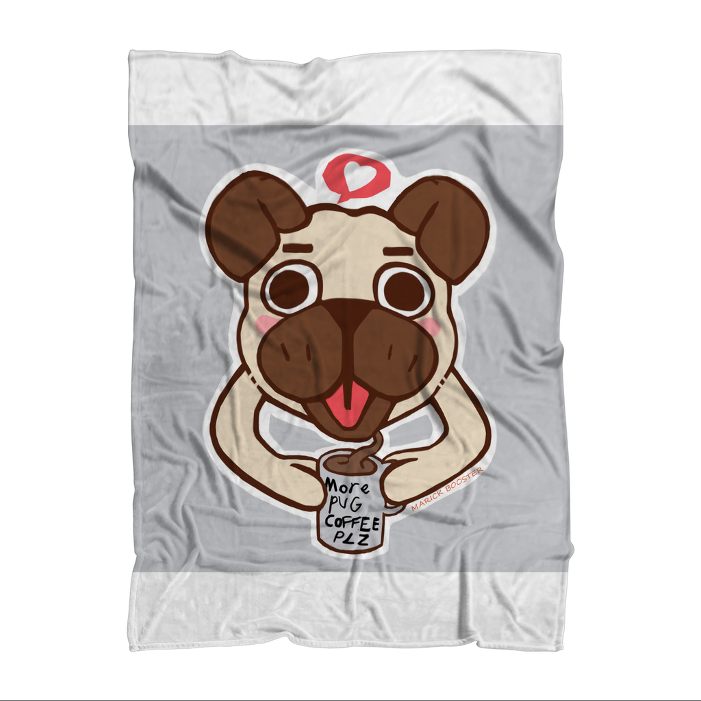 Pug Sublimation Throw Blanket