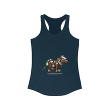 Load image into Gallery viewer, Dark Brown Cow Women&#39;s Ideal Racerback Tank
