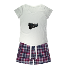 Load image into Gallery viewer, 22 Calibur Women&#39;s Sleepy Tee and Flannel Short
