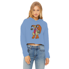 Load image into Gallery viewer, Angechardragon Ladies Cropped Raw Edge Hoodie
