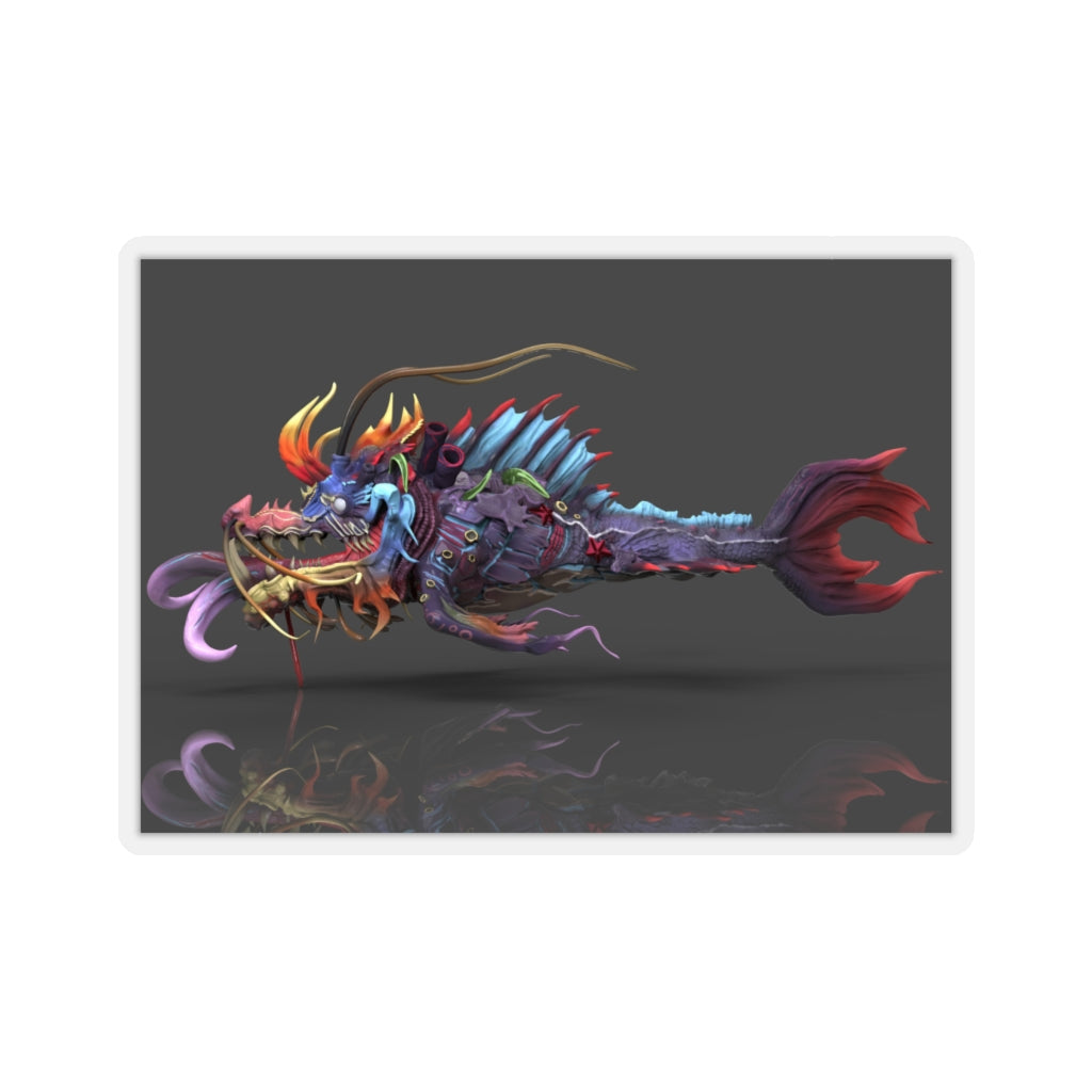 Ryuuk The Fish Dragon God Kiss-Cut Stickers